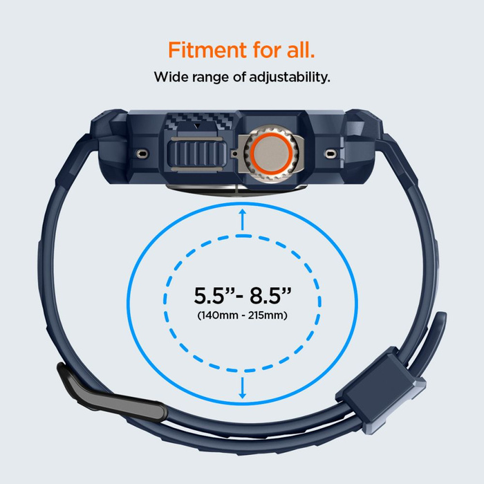 Pasek Spigen Rugged Armor ”pro” Apple Watch Ultra 1 / 2 (49 Mm) Navy Blue