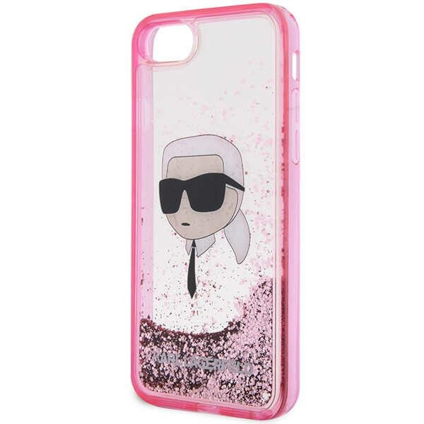 Etui Karl Lagerfeld KLHCI8LNKHCP iPhone 7/8/ SE 2020/2022 różowy/pink hardcase Glitter Karl Head Case