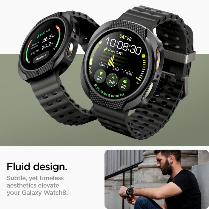 ETUI SPIGEN SAMSUNG GALAXY WATCH 8 40 MM LIQUID AIR MATOWE CZARNE