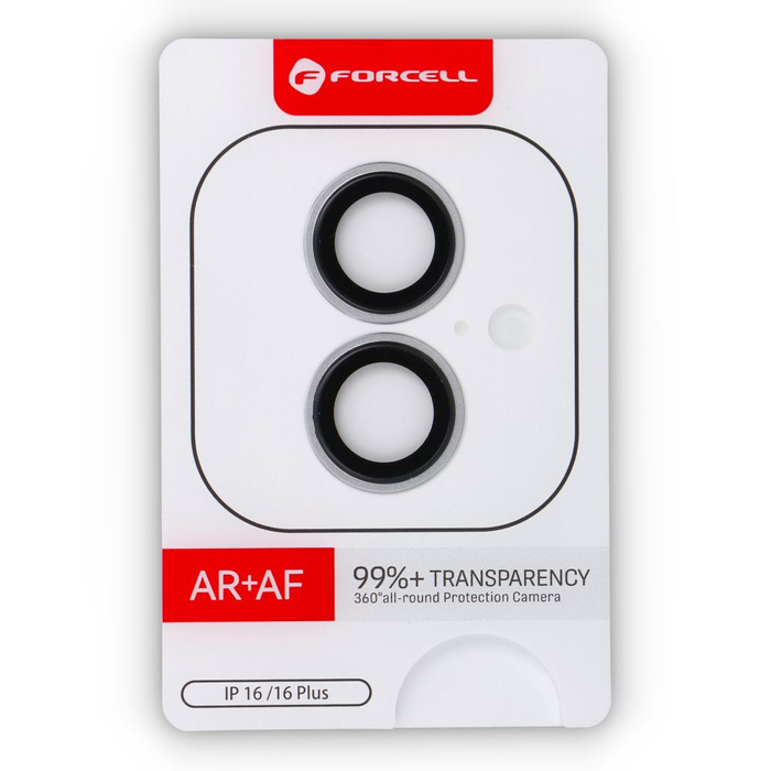 Szkło hartowane na aparat do iPhone 16 / 16 Plus Forcell Premium białe 0INT