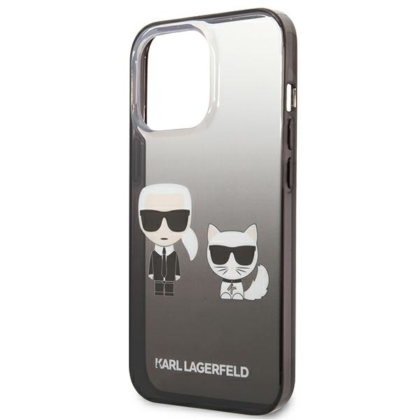 Etui KARL LAGERFELD Apple iPhone 13 Pro Gradient Ikonik Karl & Choupette Czarny Hardcase