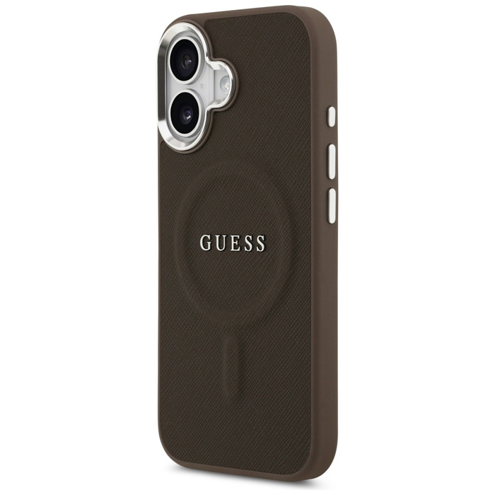 Etui Guess Classic Logo MagSafe do       iPhone 17 brązowy