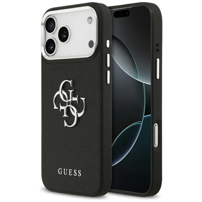 Etui Guess Grained Big 4G Classic Logo   do iPhone 17 Pro Max czarny