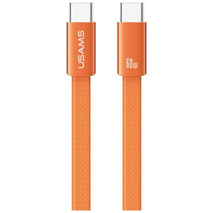 Kabel USAMS U96 60W USB-C do USB-C 1.2m  pomarańczowy
