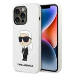 Etui Karl Lagerfeld Klhcp14lsnikbch Iphone 14 Pro 6,1" Hardcase Biały/white Silicone Ikonik Case