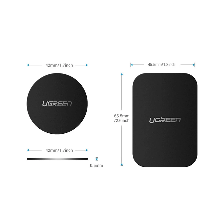 Blaszki do uchwytu magnetycznego Ugreen LP123, 2 sztuki (czarne)