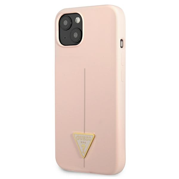 Etui GUESS Apple iPhone 13 Mini Silicone Triangle Różowy Hardcase