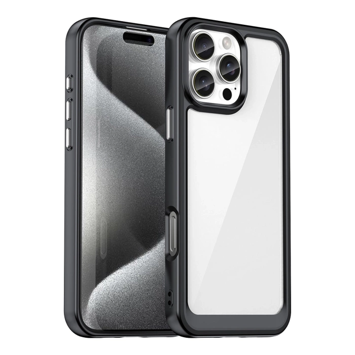 Etui Outer Space Case z żelową ramką do iPhone 16 Pro - czarne