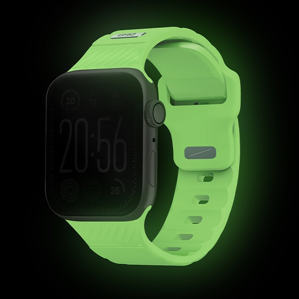 UNIQ pasek Stride Apple Watch 42/41/40mm  FKM Rubber Strap lume