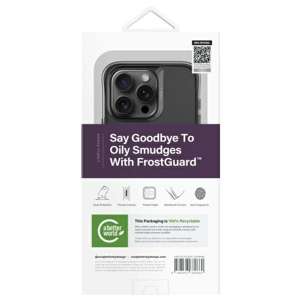 UNIQ etui LifePro Xtreme iPhone 16 Pro 6.3" Magclick Charging szary/smoked