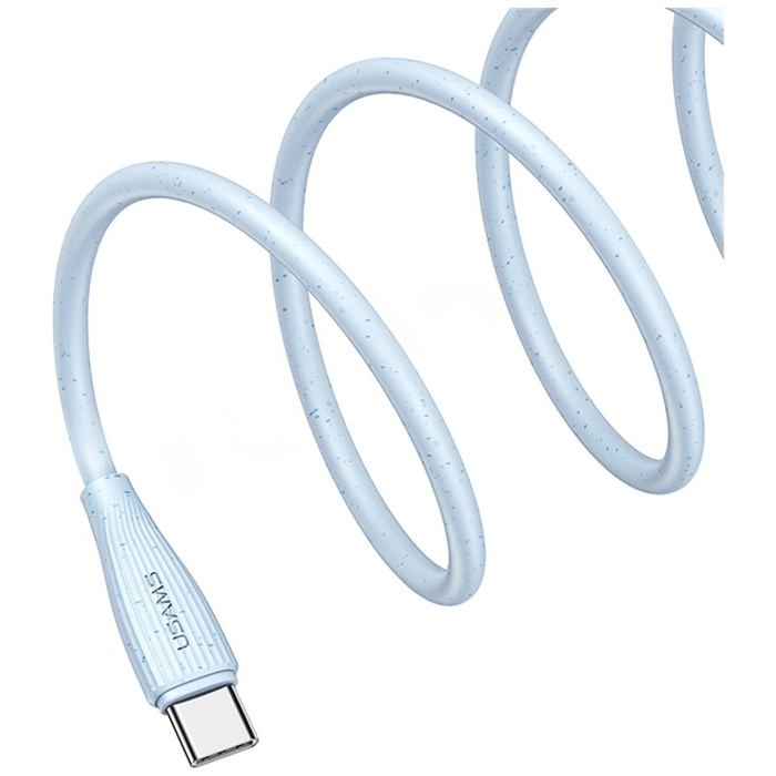 Kabel USAMS Green Series SJ714 18W 3A    USB-A do USB-C 1m niebieski