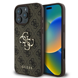 Etui Guess iPhone 16 Pro Max 6.9" brązowy/brown hardcase 4G Big Logo
