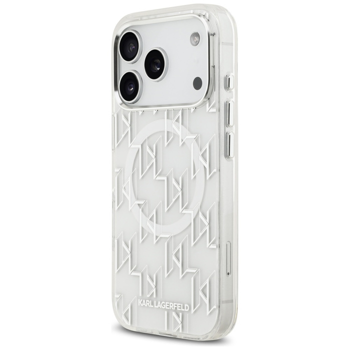 Etui Karl Lagerfeld IML KL Monogram      MagSafe do iPhone 17 Pro biały