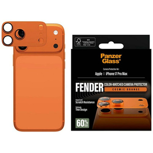 Szkło hartowane na obiektyw PanzerGlass  Fender Camera Protector do iPhone 17 Pro Max pomarańczowy