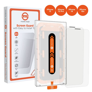 Szkło Hartowane Mobile Origin Screen Guard iPhone 16e/14/13/13 Pro/  with easy applicator 2 pack
