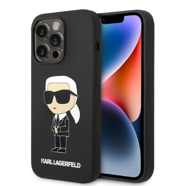 Etui KARL LAGERFELD Apple iPhone 14 Pro Silicone Ikonik Czarny Hardcase