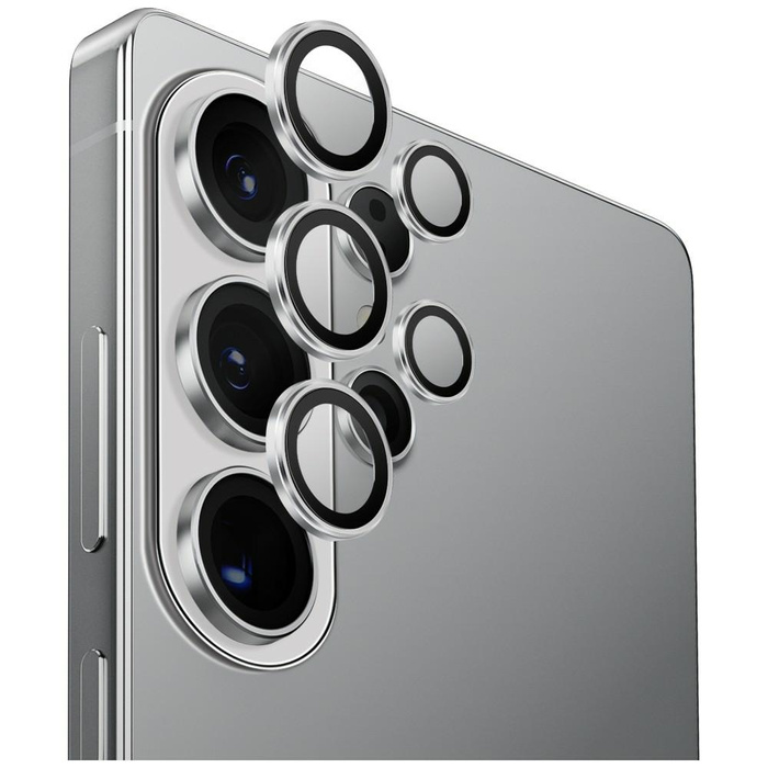 Szkło na obiektyw aparatu UNIQ Optix     Aluminium Camera Lens do Samsung Galaxy S26 Ultra srebrny