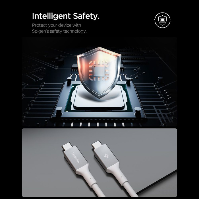 KABEL USB-C SPIGEN EB10020CC ESSENTIAL 100W 200CM BIAŁY