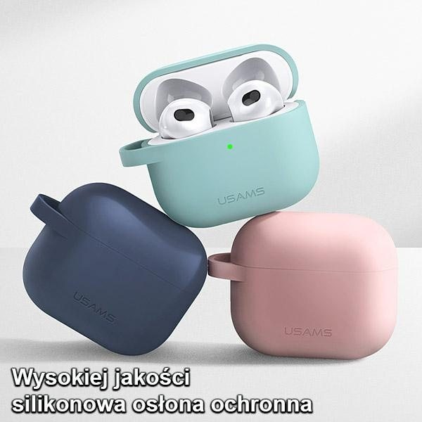 Etui USAMS Apple AirPods 3 Ochronne Silicone Różowy Case
