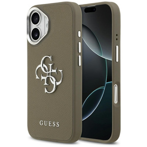 Etui Guess Grained Big 4G Classic Logo   do iPhone 17 brązowy