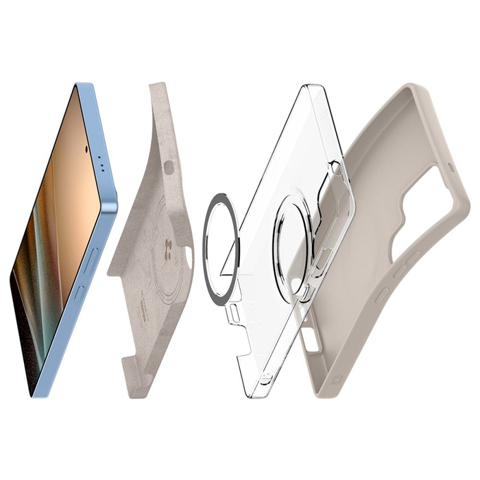 ETUI SPIGEN SILICONE FIT MAG MAGSAFE SAMSUNG GALAXY S25 ULTRA NATURAL TITANIUM