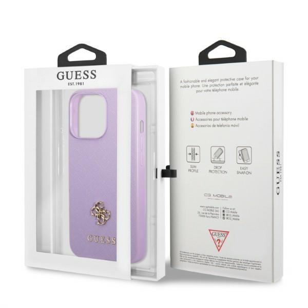 Etui Guess Guhcp13xps4mu iPhone 13 Pro Max 6,7" Purpurowy/purple Hardcase Saffiano 4g Small Metal Logo Case