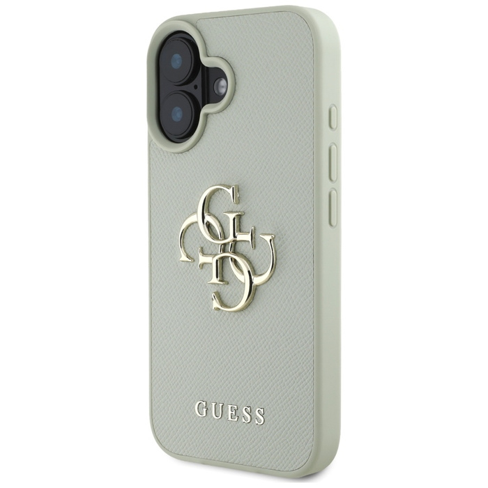 Etui Guess Grained Big 4G Logo Small      Classic Logo do iPhone 16 zielony