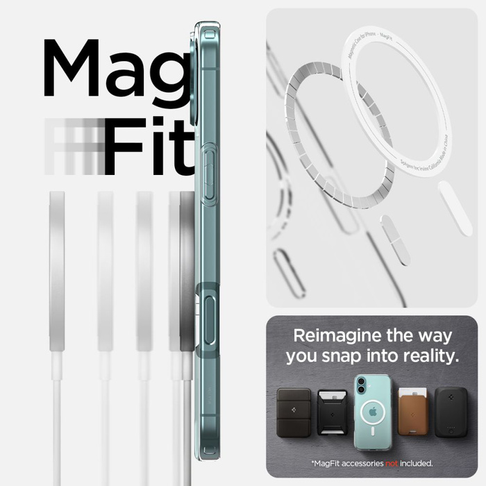 Etui iPhone 16 Spigen Liquid Crystal Mag Magsafe Clear