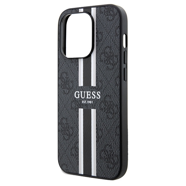Etui Guess GUHMP15XP4RPSK iPhone 15 Pro Max 6.7" czarny/black hardcase 4G Printed Stripes MagSafe Case