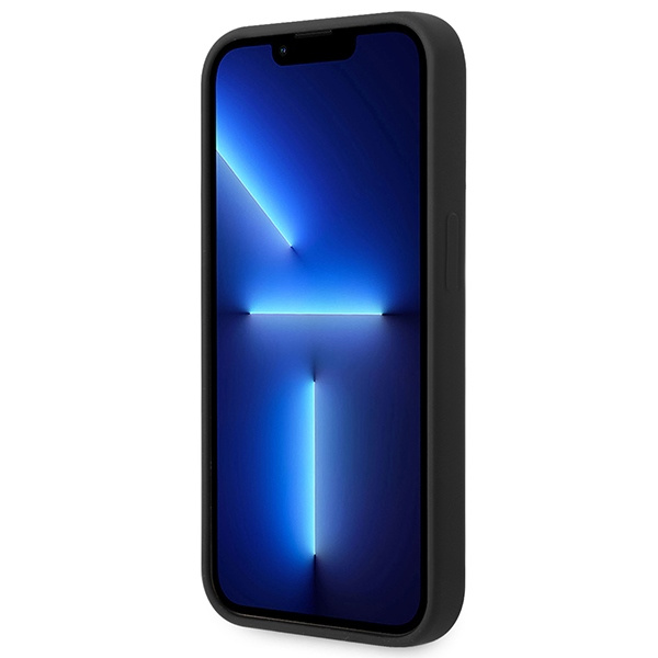 Etui GUESS Apple iPhone 14 Pro Silicone Vintage Gold Logo Czarny Hardcase