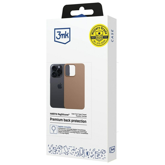 Etui 3MK Hardy MagSilicone do Apple      iPhone 15 Pro ciemnozłoty