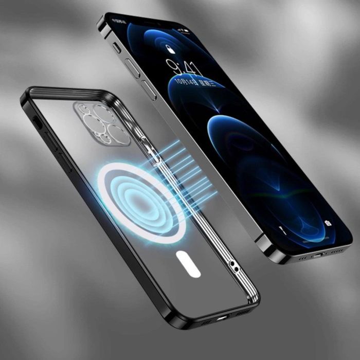 Etui Wozinsky Electroplated Magsafe na Samsung Galaxy S24 FE - czarne