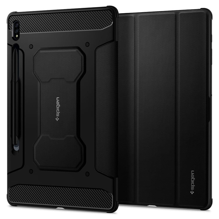 Etui SPIGEN Rugged Armor ”Pro” Galaxy Tab S7+ Plus 12.4 T970/T976 Black Czarne Case