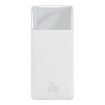 Baseus Bipow powerbank z szybkim ładowaniem 30000mAh 20W biały (Overseas Edition) + kabel USB-A - Micro USB 0.25m biały (PPBD050402)