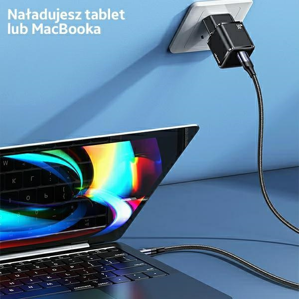 Ładowarka USAMS USB-C Lightning 30W PD3.0 +QC3.0 Fast Charging +kabel U63 USB-C/Lightning czarny