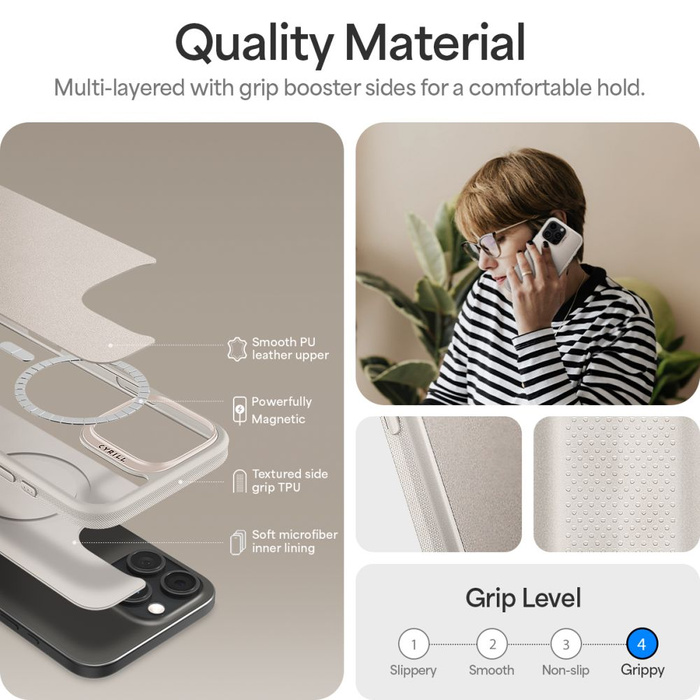 ETUI SPIGEN CYRILL KAJUK MAG MAGSAFE IPHONE 16 PRO MAX CREAM