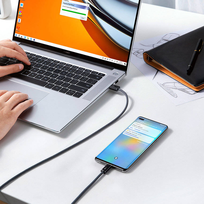 Baseus Dynamic Series kabel USB - USB Typ C 100W 1m biały (CALD000602)