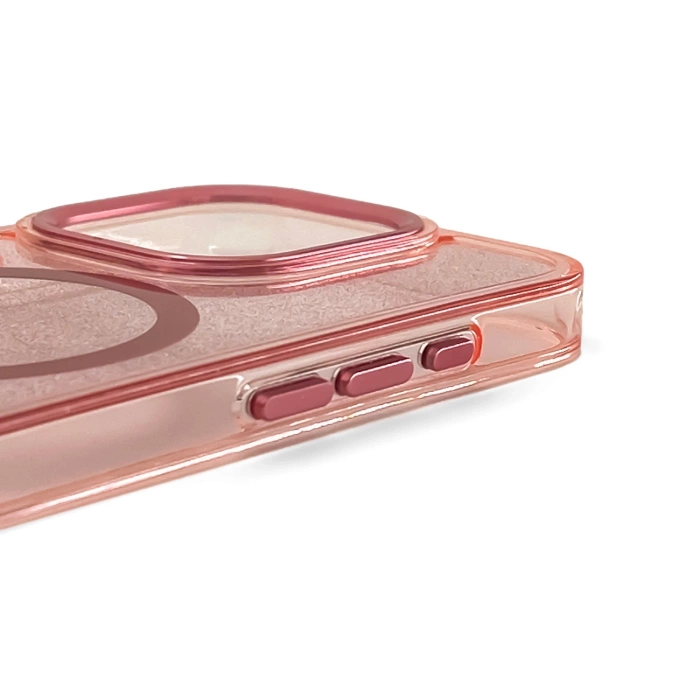 Etui brokatowe Glitter Case kompatybilne z MagSafe na iPhone 17 Pro Max - różowe