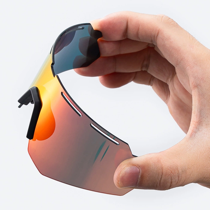 Okulary rowerowe Rockbros polaryzacyjne z ochroną UV i wkładką korekcyjną - szare