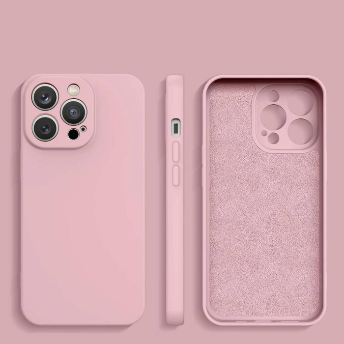 Silicone case etui Samsung Galaxy A14 5G / Galaxy A14 silikonowy pokrowiec różowe