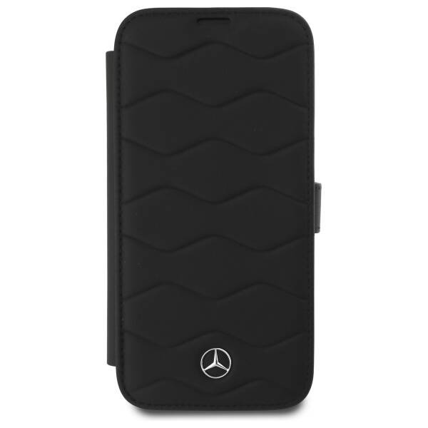Etui Mercedes iPhone 16 Pro Max 6.9" czarny/black hardcase MB Waves Leather