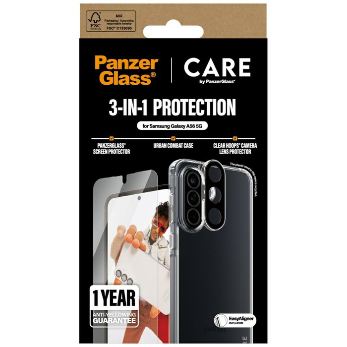 Zestaw ochronny CARE by PanzerGlass       Flagship 3w1 Etui+Szkło+Lens do Samsung Galaxy A56 5G