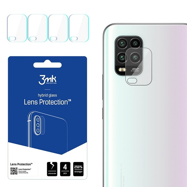 Szkło Hybrydowe 3MK Xiaomi Mi 10 Lite 5G Lens Protect Ochrona Na Obiektyw Aparatu 4szt Glass