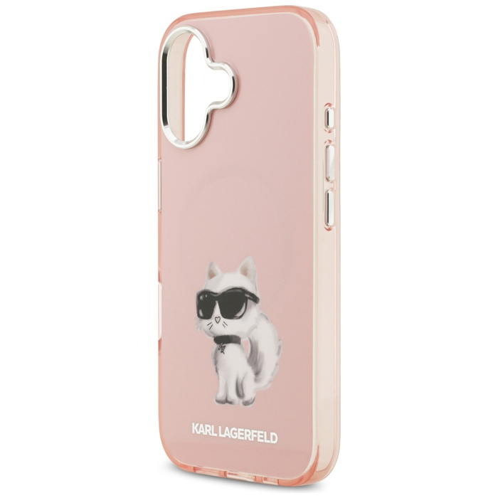 Etui Karl Lagerfeld IML Aquarelle        Choupette & Logo MagSafe do iPhone 17 różowy