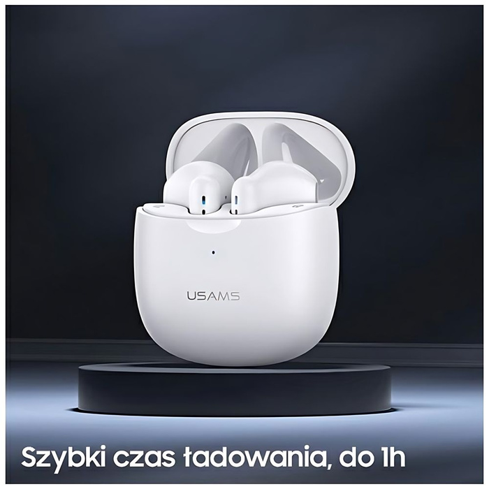 Słuchawki USAMS Bluetooth 5.0 TWS IA Series Bezprzewodowe Biały