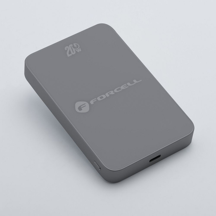 Powerbank zgodny z MagSafe Forcell F-Energy SuperSlim F10K8 QC4.0 PD3.0 15W 10000 mAh szary 0INT