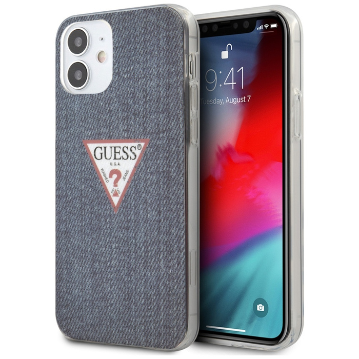 Etui GUESS Apple iPhone 12 Mini Jeans Collection Granatowy Hardcase