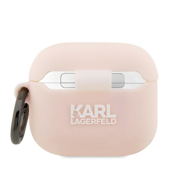 Karl Lagerfeld KLA3RUNCHP AirPods 3 cover różowy/pink Silicone Choupette Head 3D