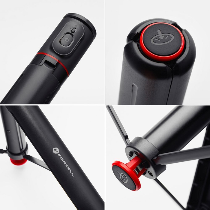 Selfie stick Forcell F-Grip F170XL tripod automatyczny z pilotem bezprzewodowym czarny