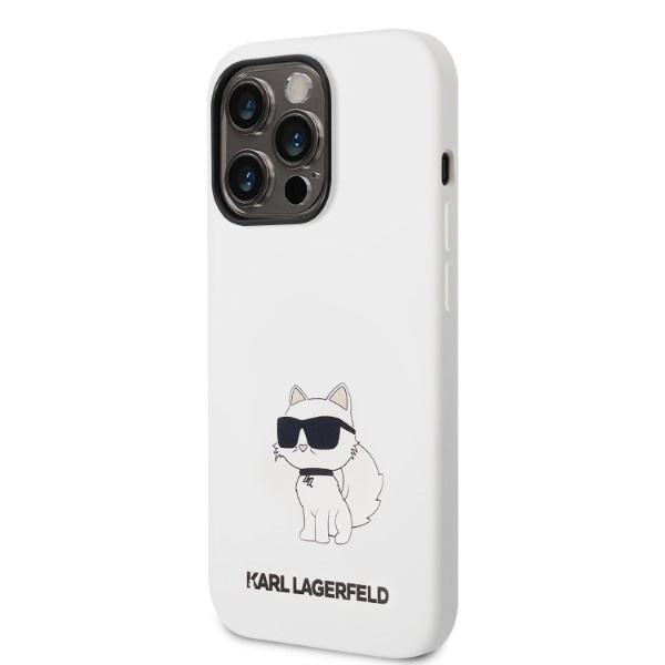 Etui KARL LAGERFELD Apple iPhone 14 Pro Silicone Choupette Biały Hardcase